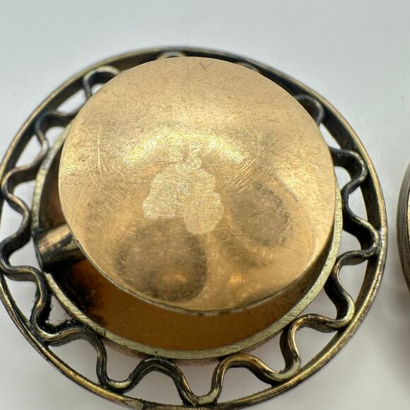 Antique Victorian 1800s solid 10kt & gold filled carved shell cameo cufflinks - Picture 8 of 11